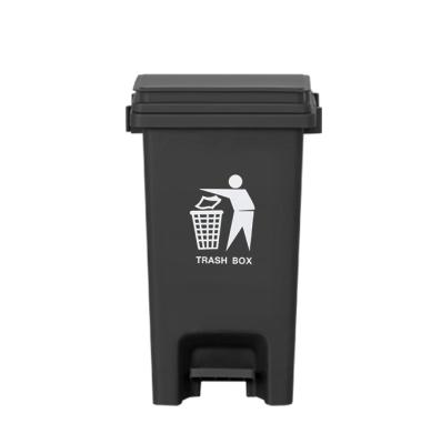 China Sustainable Open Top Recycling Trash Can Pedal Bin With Printing for sale