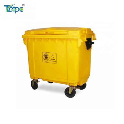 China Sustainable 660l Recycle Medical Bin With Foot Operated for sale