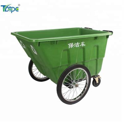 China HDPE waste collector containers from public places. .etc 400l waste carts industrial wheel carts for sale