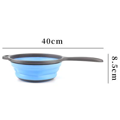 China Factory Sale Kitchen Viable Sieve, Collapsible Filter Space-Saving Colander, Large Size Collapsible Colander for Vegetables and Fruits for sale