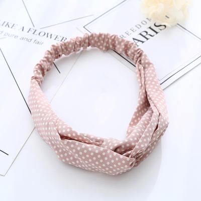 China Fashion& 2018 Korean Women's Headband Handmade Dot Accessories Belt Hand-Made Fabric Cute Girl's Headband 5 Colors for sale