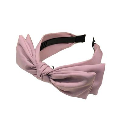 China Fashionable simple wide brim bow headband sweet Korea hair accessories headwear women for sale