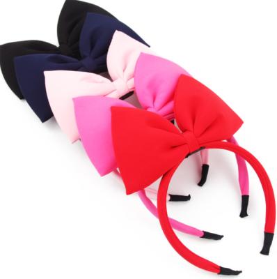 China Little Bow Tie Hairband Kids Princess Popular Red Knitting Bow Headband Hair Clip Performance Photo Props Big Red Props for sale