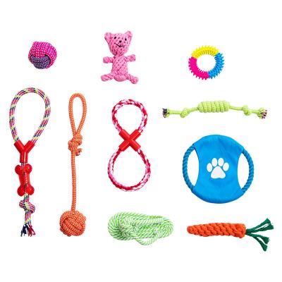 China Toys Molar 10 Piece Pet Toys Anti-bite Antibody Dog Antibody Taurus Molar Rope Ties Dog Toys Dog Supplies for sale