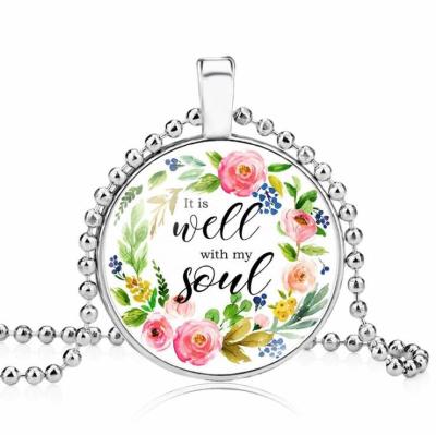 China Alloy + Italian Catholic Rosary Christian Bible Theme Necklace Glass Religious Accessories for sale