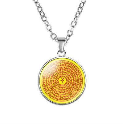 China FASHIONABLE Buddhist Gemstone Shurangama Accessories Pendant Necklace Six-Character Incantation, King Heli Dizang Seed Word Prajna Eye for sale