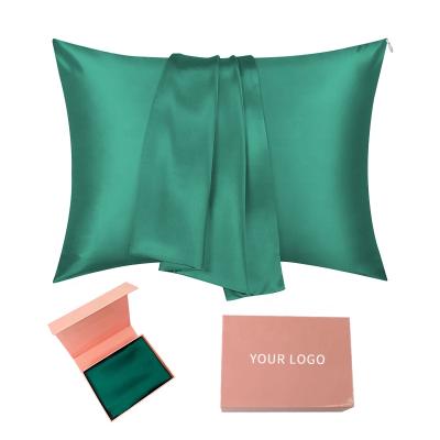 China Wholesale Anti-static Wholesale 100% Pure Silk Pillow Case Mulberry Silk Pillowcase Zipper Style Silk Case Hidden Standard Classify Solid Color for sale