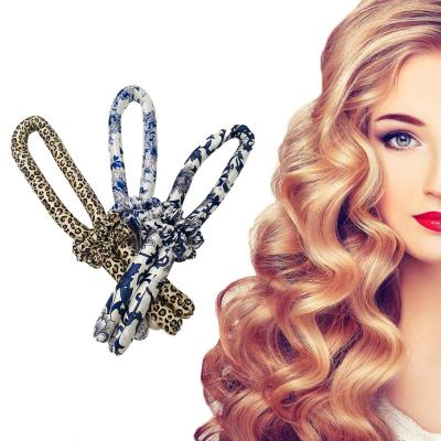 China Newest Safe Leopard Heatless Curls Set Print Style Heatless Curling Hair Curling Ties And Iron Rod Headband for sale