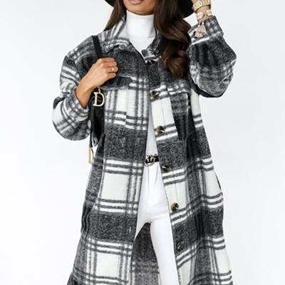 China Factory Supply High Quality 2021 Winter Plaid Shackles Coat Breathable For Women for sale