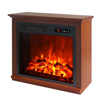 China freestanding artificial fire electric fireplace with mantel table heater EF-25C for sale