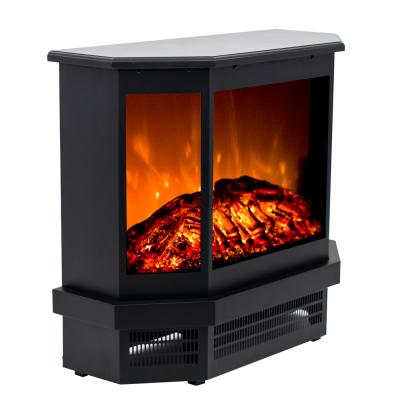 China Modern Log Effect Radiator With Freestanding Electric Fireplace Remote Control for sale