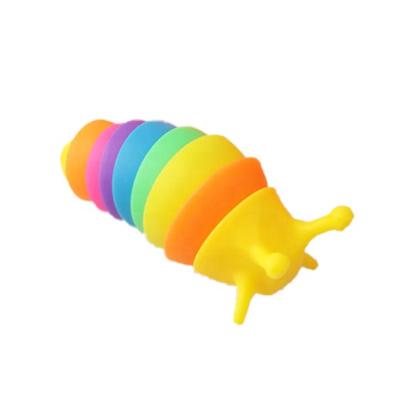 China Wholesale Sensory Stimulation Slug Toys 10cm Mini Wiggle Slug Toy Stress Relief Fidgets Sensory Toy Supplier for sale