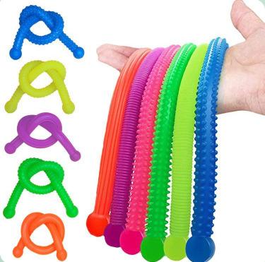 China Decompression 4 styles mixed noodles squishy sensory stretch strings stretchy fidgety person plays kits for kids lounging toys pop yoys for sale