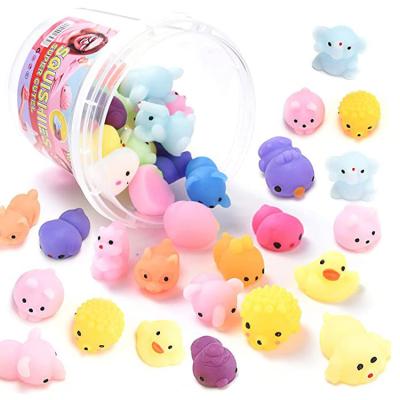 China Bestselling Soft Silicone Cartoon Amazon Compression TPR Squishies Toys Animal Luminous Relaxing Toys 3cm 4cm 8cm for sale