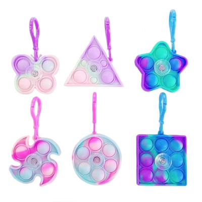 China Playing New Push Pop Bubble Boob Spinner Spinning Gyros Relax Toys For Kids Adults Keys Chains Pop Pendant Toy for sale