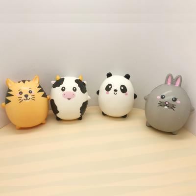 China Relieve Stress Squishy Slow Rising Cows Cat Panda Penguin Fruit Bat Scares Puppies Animals Colored PU Sponge Toys for sale