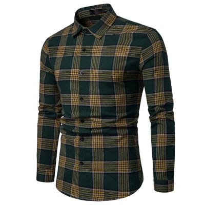 China Breathable Custom Cheap Winter Clothes Button Up Mens Plaid Shirt for sale