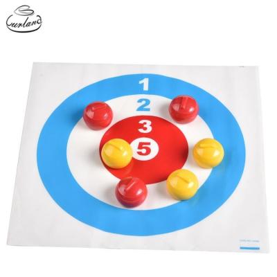 China Table Top Mini Curling Game Plastic Compact Curling Game Set 25*17*2cm for sale