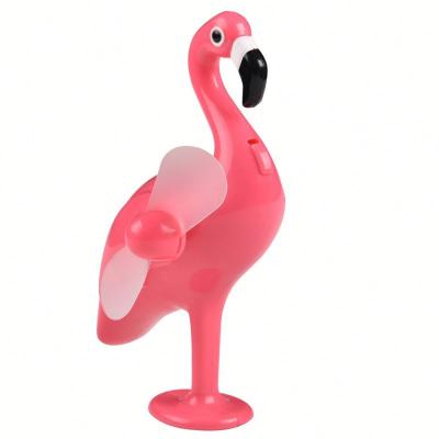 China Gifts Outdoor Cartoon Cute Flamingos Shaped Portable Summer Flamingo Fan for sale