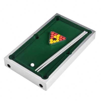 China Mini Aluminum Billiard Desktop Aluminum Mini Pool Table Portable Luxury 24.5*14.5*3cm for sale