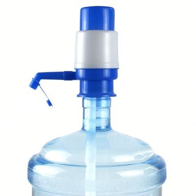 China Manual Drinking Water Bottle Pump Hand Pressure PP Portable Drinking Water Pump 8.8*8.8*17cm for sale