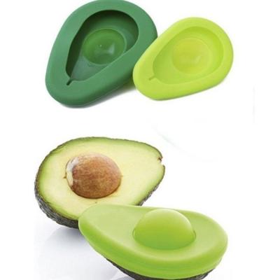 China Viable Wholesale Cheap 14*10*2.5cm Avocado Shape Silicone Storage Box for sale