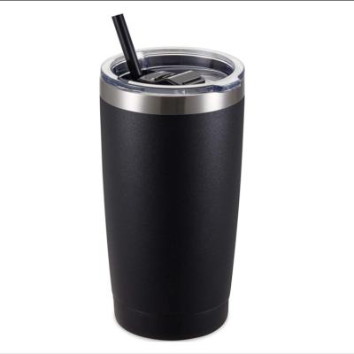 China PORTABLE 20oz Stainless Steel Tumbler with Lid and Straw, Double Wall Coffee Tumbler Double Wall Coffee Tumbler, Travel Powder Coated for sale