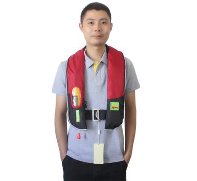 China High Quality Hot Selling Oxford Fabric Coast Guard Approved Water Rescue Sports Inflatable Life Vest For Adults for sale