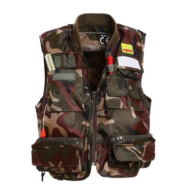 China 420D Oxford With Polyester Eyson Camouflage Manual Tactical Inflatable 110N Vest For Hunting for sale