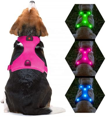 China Soft Adjustable LED SNAPSHOT LED Dog Harness Light Dog Harness LED Jacket for sale