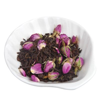 China Free Shipping OEM Chinese Herbal Flora Rose Puer Tea Loose Tea for Maintain Beauty Activate Blood Circulation Reduce Stress Weight for sale