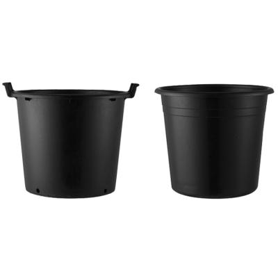 China Gallon minimalist black resin injection plastic flower pots for family balcony gardening planting pots sdllid succulent green gardening for sale