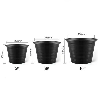 China Makeshift Modern Tree Living Room Flower Pot Potted Eco Firendly Black Threaded Flower Pot for sale