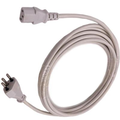 China LSZH COMPUTER Cable 3 Pin Plug Into IEC C13 Brazil Power Cord for sale