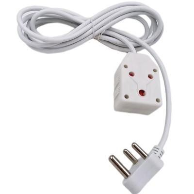 China 16A South Africa Home Appliance Socket 2 Plug Generator Side Extension Cord for sale