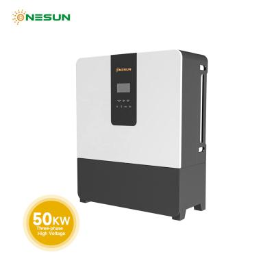 China Onesun OEM High Power Hybrid 3 Phase On/Off Grid Inverter 50Kw Solar Inverter 800*350*875mm for sale