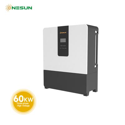 China Onesun Manufacturer High Power 60Kw On/Off Grid Hybrid 3 Phase Solar Inverter 800*350*875mm for sale