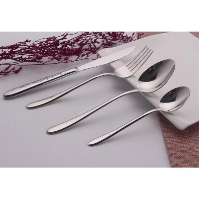 China Sustainable Modern Silver High Quality Stainless Steel Silverware Reusable Wedding Flatware Set for sale