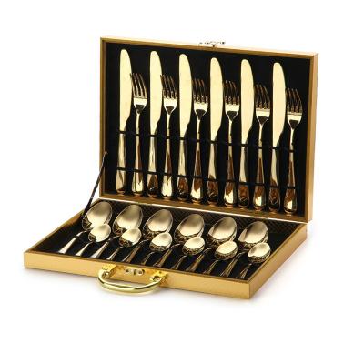 China Viable Knife Fork Spoon Set Table Ware Cutlery Set Bulk Gold Plated 24 Piece Stainless Steel Cutlery Set Wedding Forks for sale