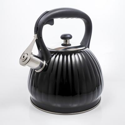 China Heat Resistant Stainless Steel Top Tea Stove Gas Tea Kettle Anti Handle Stocked Whistling Kettle for sale