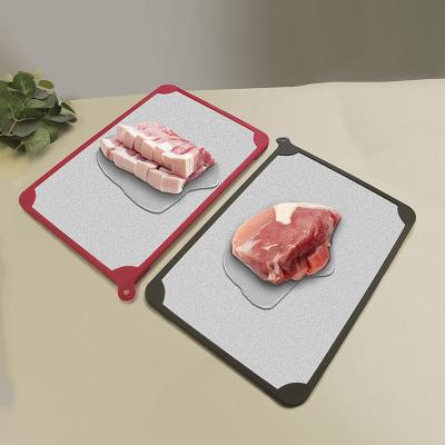 China Stored Non Stick Meat Defrost Magic Quick Thaw Dish Frozen Food Board Thawing Defrosting Tray for sale