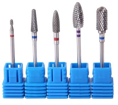 China Acrylic Tungsten Carbide Tornado Nail Drill Bit Manicure Tools For Nail Drill Machine for sale