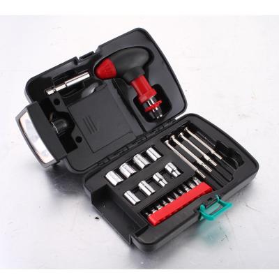 China DIY Tools Tool Kit 24 Pcs With 4 Different Kinds Of LED Light Household Mechanical Tools Tool for sale