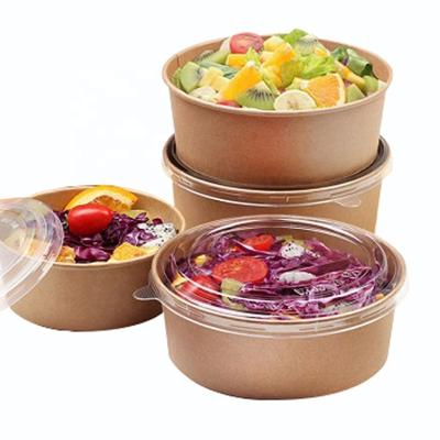 China Food Grade Disposable Oil Resistant Wrapping Paper Fried Rice Fruit Salad Wrapper With Clear Lid for sale