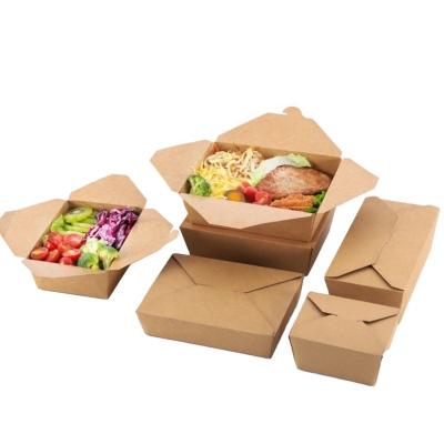 China Recycled Materials Take Out Boxes Custom Logo Printing Paper Meal Packaging Packaging Boxes for sale