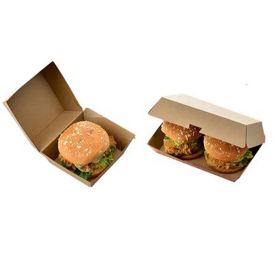 China Eco-Friendly Wholesale Recycled Materials Hamburger Mini Paper Box, Burger Container for sale