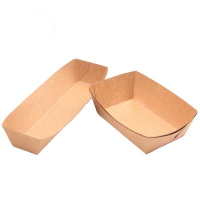 China Customized Disposable Biodegradable Wrapping Paper Fast Food Hot Dog Fruit Boat Tray for sale