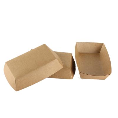 China Eco Friendly Disposable / Recyclable Disposable Recyclable Boat Shaped Take Away Packaging Paper Boxes for sale