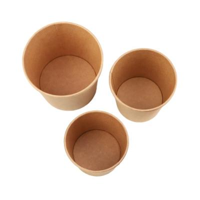 China 8 12 16 24 32 oz Biodegradable Disposable Hot Paper Noodle Bowl Soup Containers With Lids for sale