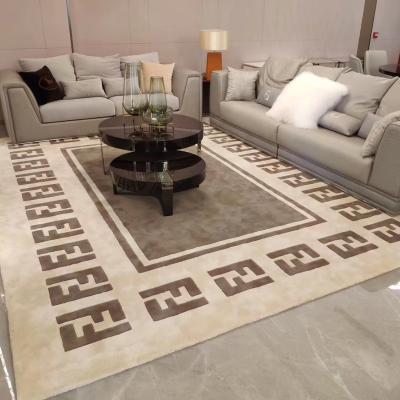 China Washable Lounge Under Table Hand Tufted Wool Rug And Blankets for sale